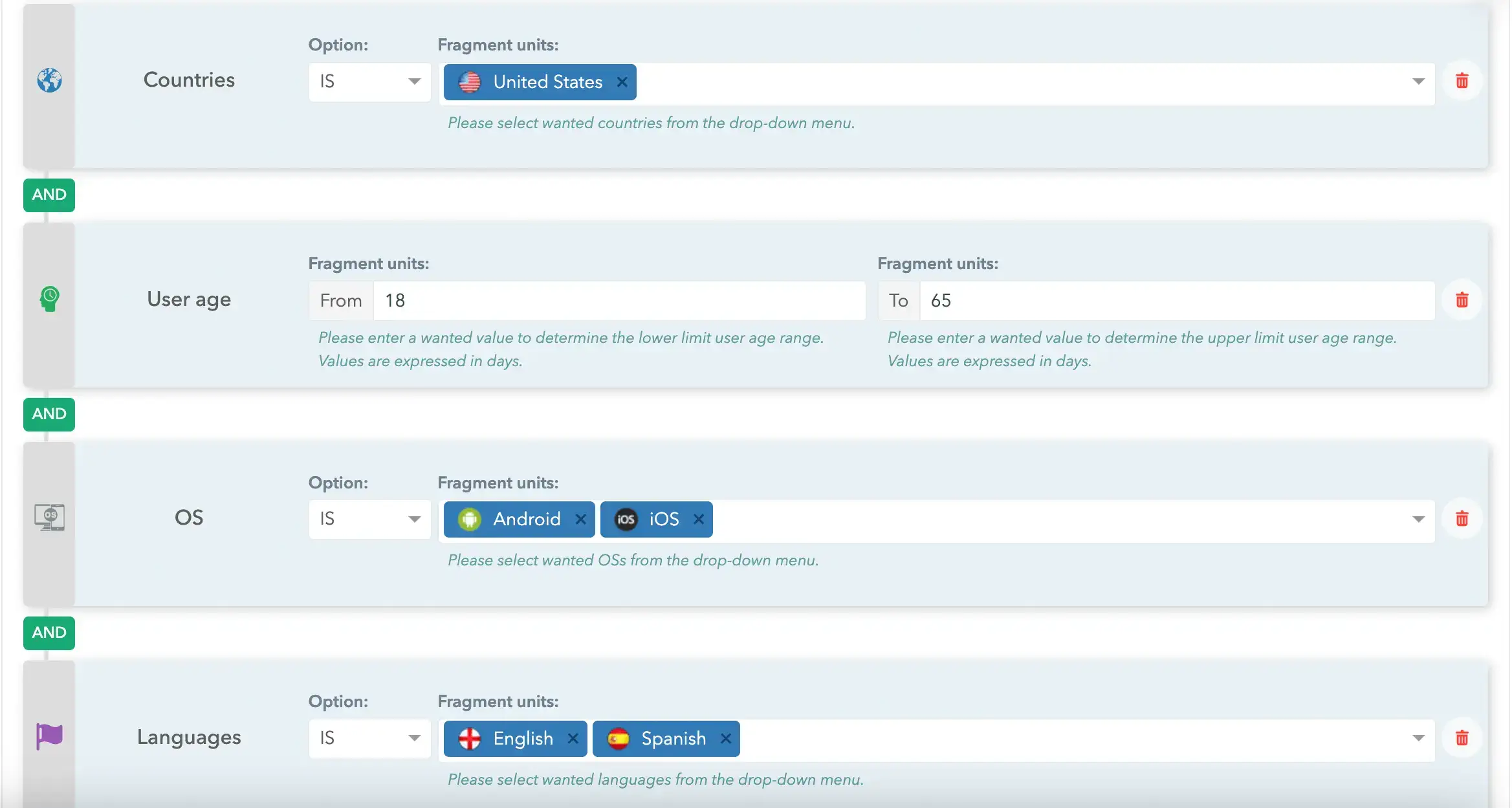 HoodEngage audience segmentation options