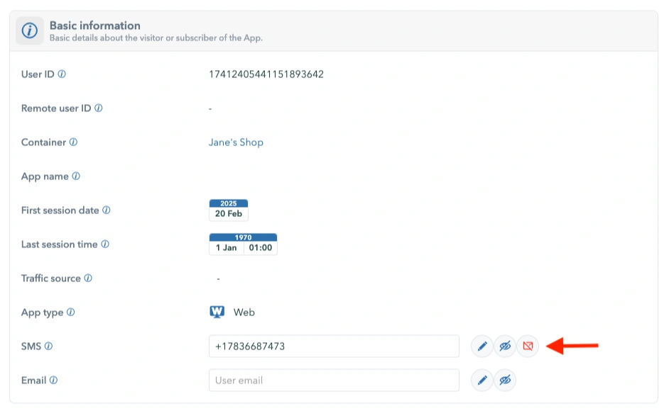 The Do not contact from user list